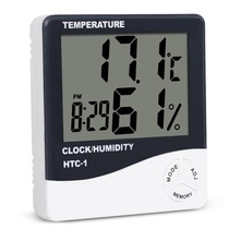 Large screen household thermometer hygrometer high precision indoor electronic with electronic alarm clock