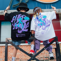 Nien Family Hip Hop Loose Less Children Street Dance Suit Boy T-shirt Short Sleeve Pants 61 Performance Out of the suit Hiphop