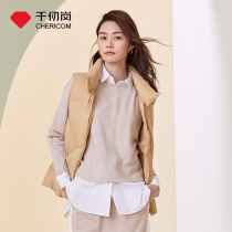 Qianren Gang 2021 autumn and winter new womens short stand-up collar down jacket vest bread jacket down jacket vest