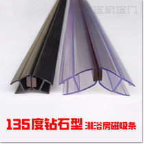 Yijia Yimen shower room magnetic strip 135 degree diamond type size gap sealing strip magnetic wind blocking water glue