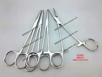 Medical stainless steel hemostatic pliers surgical pliers straight head elbow cupping pliers cotton pet pliers
