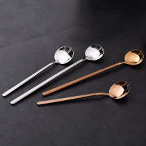 Home stainless steel long handle spoon coffee honey mixing spoon household tableware spoon spoon spoon small soup spoon