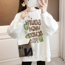 Pregnancy womens clothing online red fish scale spring clothing new 2022 mid-length blouses Long sleeves Weater womens small pregnant womens blouses