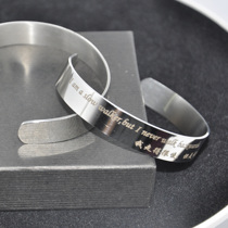 Customized US stainless steel inspirational bracelet metal laser engraved Acacia bracelet bracelet gift for boys