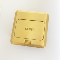 Chint Tai ground plug pop-up all copper waterproof five-hole ground plug without bottom box NED1-30100C