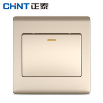 Chint wall switch socket panel NEW7D Champagne Gold series one-on multi-control switch
