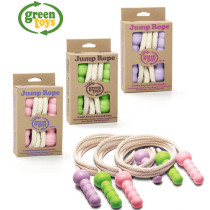 American made green toys children jump rope kindergarten Primary School students outdoor thick hemp rope safe and adjustable