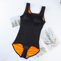 Bra-free autumn winter thickened with velvety one-piece shapen clothes lift hip waist slim belly meme body Warm Underwear Woman