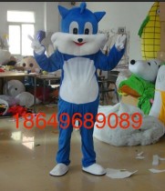 Custom blue cat cartoon doll blue cat anime cartoon walking performance doll costume doll custom cartoon