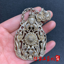 Antique Antique Silver Pending Fusuu Silver Bag Hanging Piece of Aroma Antique Artificial