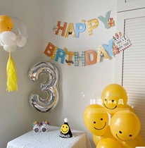 ins small red book birthday cake pull flag adult children birthday cute pull flower hanging decoration banner background wall layout