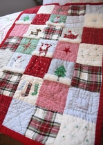 Christmas to Baby prepared Christmas being knocked on the look of a piece of cloth and embroidered handmade quilted art collection