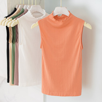 Too comfortable with sleeveless body high elastic thread cotton Youth warm underwear for undershirt thin T-shirt female autumn clothes
