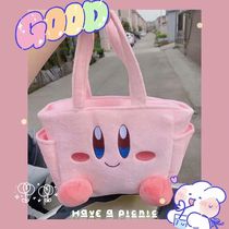 Pink Girl Heart Star Kirby Carrying Bento Bag Lunch Box Bag Cute Plush Cartoon Mommy Bag Storage Bag Female