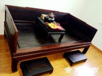 (Customized) Sichuan ebony dark wood Yew Luohan bed sofa traditional Chinese mahogany furniture Jinshinan