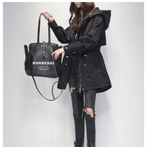 Wuhan wind Spring and Autumn New Korean fashion casual hooded long slim slim body coat women