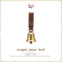 Made in Japan HIGHMOUNT bear bell brass leather with silencer function Outdoor hiking reminder to drive away animals