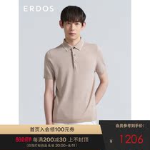 ERDOS men 22 new small sleeve - folding line pattern polo collar colour in spring and summer
