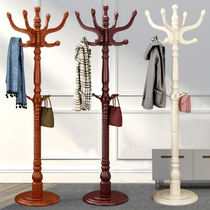 Solid wood coat rack European-style hanger floor bedroom living room indoor Nordic Net red ins simple modern hanger hanger