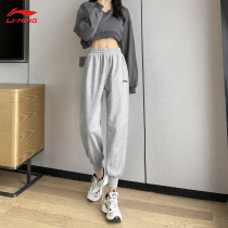 Li Ningwei Pants Woman 2022 Spring New Loose Casual Plus Thick And Thin Suede Grey Bungling SPORTS LONG PANTS