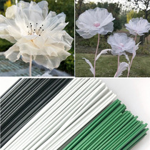 No. 18 white rubber-wrapped wire handmade silk flower petals wedding Road