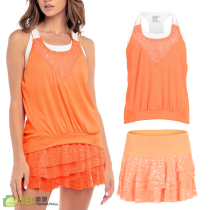 Foreign European and American versions of spot Lucky in Love womens tennis wear vest short skirt suit quick-drying R
