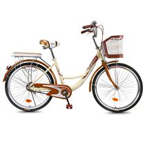 Female student retro female adult bicycle work female adult urban bicycle female male and female
