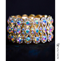 Gorgeous show belly dance color diamond bracelet dance performance accessories handmade beaded stretch bracelet B78