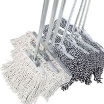 Household wooden pole mop old-fashioned cotton thread mop factory mop property absorbent ordinary large clean cotton dust push