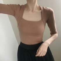 Ballet back shoulder style Hepburn style modern classical National Body Yoga base shirt monochrome practice uniform
