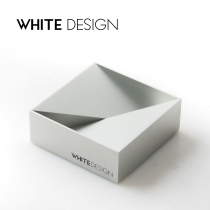 White Design Creative metal architectural sense aluminum alloy ashtray simple desktop storage high-end gifts