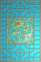 a fine carved drawing hollow bat peony flower grid hanging screen partition window flower relief map gray scale wood carving stone carving
