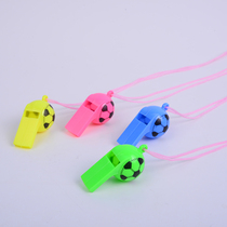 Plastic color football shape whistle Childrens games cheer referee Basketball game whistle scan code
