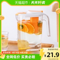 Wide Range Large Capacity Cold Kettle With Tea Lattice Cool Kettle 2 2L Bubble Teapot Household High Temperature Resistant