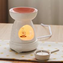 Dual-use aromatherapy lamp Candle aromatherapy stove Essential oil plug-in aromatherapy lamp can dim the temperature and timing ceramic bedroom
