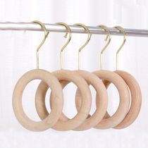 Clothing store jeans Solid Wood Wood ring adhesive hook antique wood grain hook circle ring ring magnet towel rack S hook