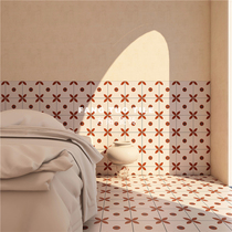  All-ceramic retro tiles Nordic abject poverty style Bathroom wall tiles Bathroom kitchen floor tiles Toilet balcony tiles