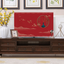 New Year festive TV dust cover cloth household 42 inch 55 inch 58 inch wall cover cloth protective cover cloth