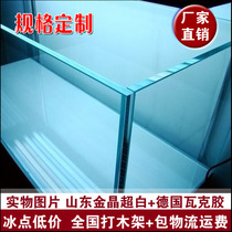 Guangyuan super white fish tank customized gold crystal super white glass grass tank sea water tank National Factory Direct Sales