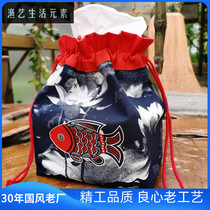 Tissue box cloth bag desktop storage home car cloth National style handmade printing fabric