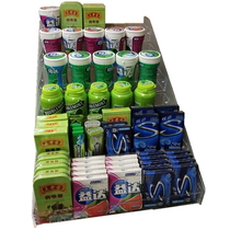 Supermarket chewing gum display rack acrylic snack rack commercial display box Yida chewing gum mixed display rack