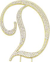 Sparkly Rhinestones Letter D Cake Topper Birthday