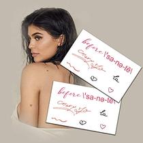  Kylie Jenner Temporary Tattoos ) Skin Safe ) MADE