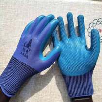 Labor protection gloves wear-resistant work thin rubber a688 dipped soft thickening wrinkles non-slip rubber male construction site work