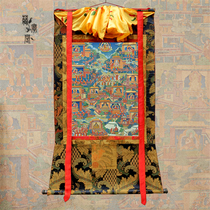 Tibetan Tantric Tibetan Thangka hanging paintings mineral pigments Buddha statues Sakya inheritance Thangka four decorative paintings can be traced gold