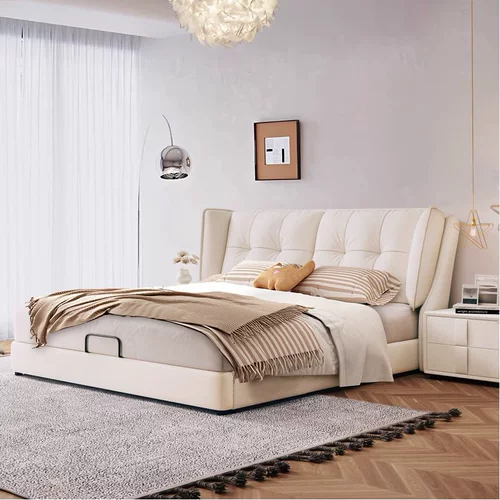 Технологическая ткань кровать современная минималистская современная главная спальня с двуспальной кровать