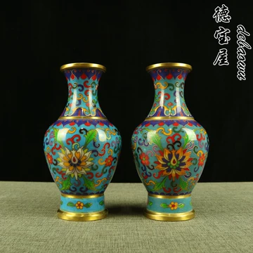 七宝焼，掐丝珐琅，花瓶，花器，置物 掐丝珐琅彩花瓶-掐丝珐琅彩花瓶促销价格、掐丝珐琅彩花瓶品牌- 淘宝