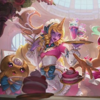 taobao agent Rabbit Dimension LOL New Hero Soraka COS Coffee Coffee Sweetheart Skin Skin Super Large Long Spiral