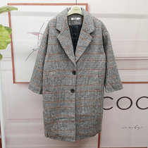 Spell out the perfect winter maternity coat Plaid coat medium long padded thickened 82D11015901 (69)