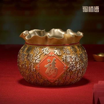 銅細工 福袋 金袋 聚宝盆 置物 装飾品 工芸品 美術品 铜师傅福袋摆件-铜师傅福袋摆件促销价格、铜师傅福袋摆件品牌- 淘宝